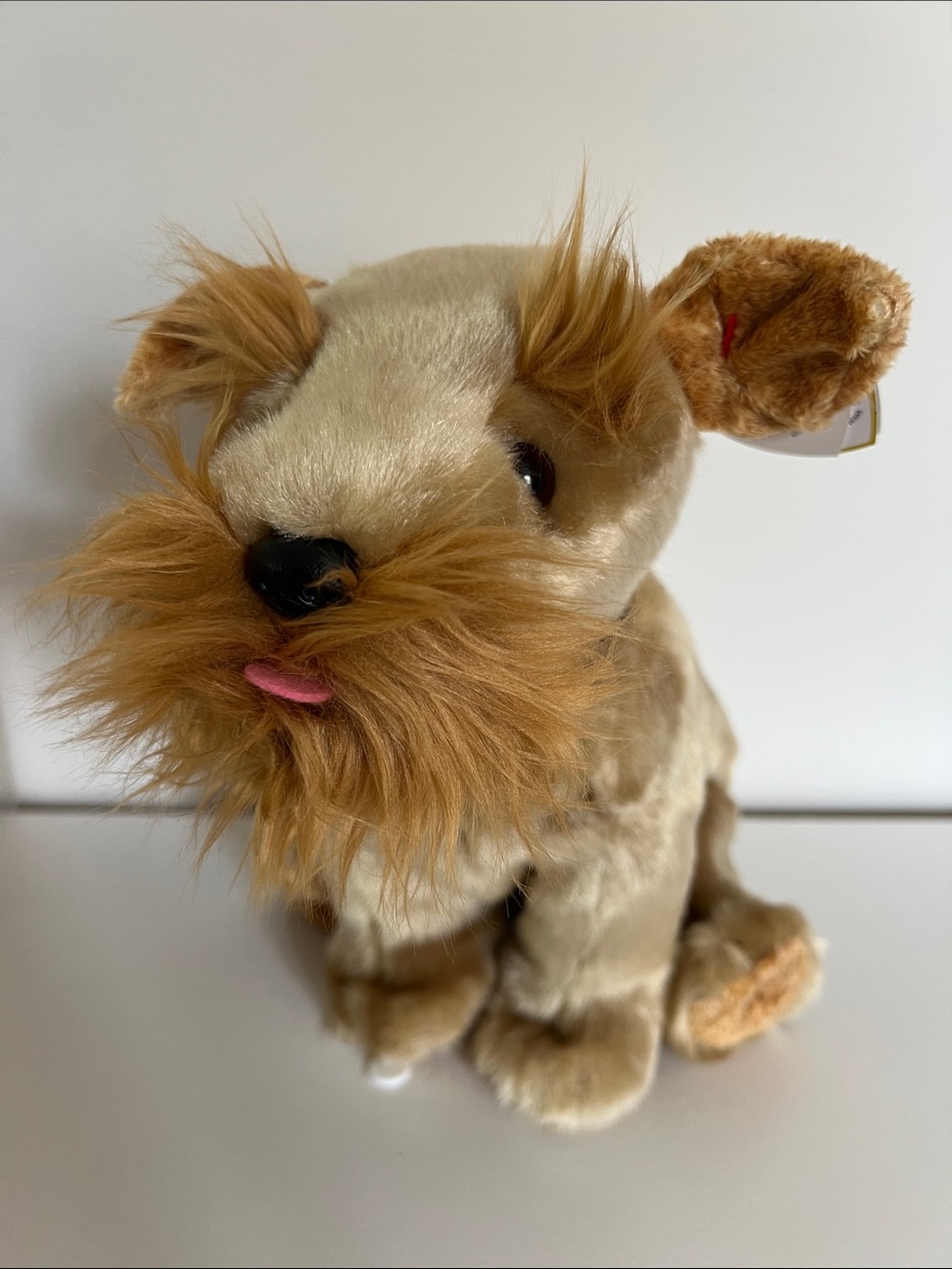VINTAGE Ty Beanie Buddy Schnitzel tan Schnauzer dog plush 2003 Y2K NEW OLD STOCK